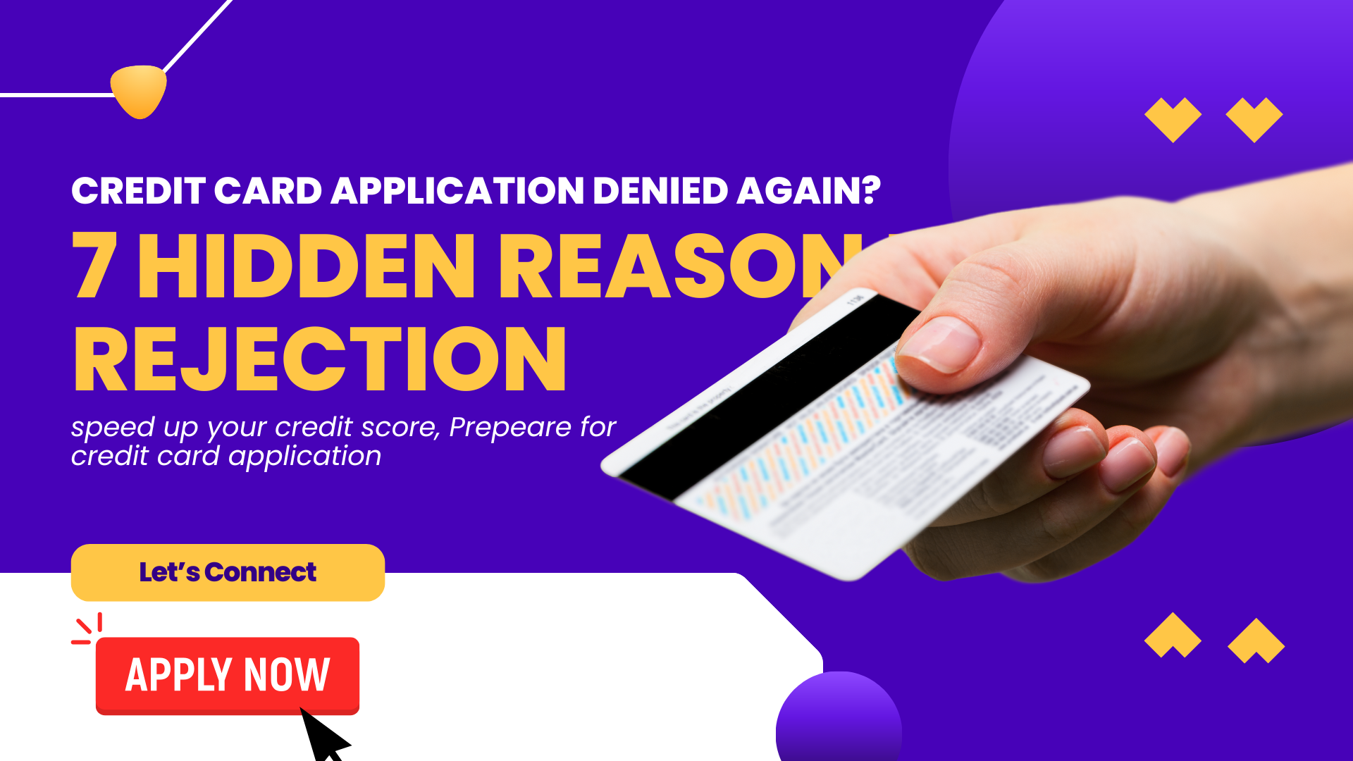 Credit Card Application Denied, Apply credit card